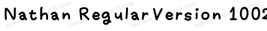 Nathan RegularVersion 1002字体转换